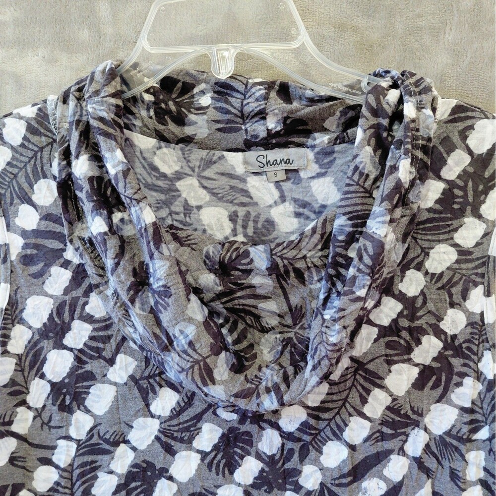 Shana Burnout Cowl Neck Sleeveless Dress Women's Small Pockets Geometric Artsy - Picture 2 of 9
